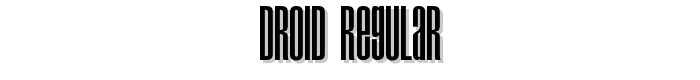 Droid regular font